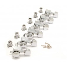 505C6 Grover Chrome Roto-Grip Mini Locking 6 Inline Guitar Tuners