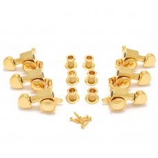 505G Grover Roto Grip 3+3 Mini Gold Locking Guitar Tuners 