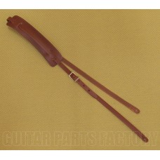 922-0664-050 Walnut Gretsch Padded Leather Skinny Vintage Style Guitar or Bass Strap 9220664050