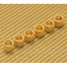 AP-0087-002 (6) Gold Body String Ferrules for Guitar