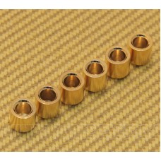 AP-0187-002 (6) 3/8" Gold Flush Mount Solid Body Guitar Ferrules