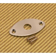 AP-0615-001 Nickel Football Guitar and Bass Jack Plate