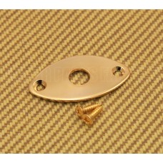 AP-0615-002 Gold Football Jack Plate Guitar and Bass