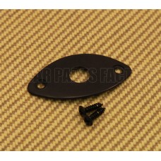AP-0615-003 Black Football Jack Plate Guitar and Bass