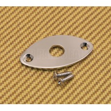 AP-0615-010 Chrome Football Jack Plate Guitar or Bass