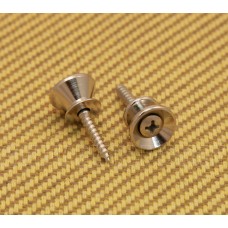 AP-0670-001 (2) Gotoh Nickel Strap Buttons/Screws For Fender Guitar or Bass 