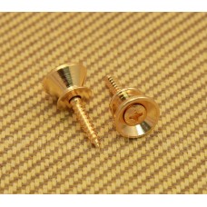 AP-0670-002 (2) Gotoh Gold Strap Buttons/Screws For Fender® Guitar & Bass