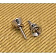 AP-0670-010 (2) Gotoh Chrome Strap Buttons/Screws For Fender Guitar & Bass