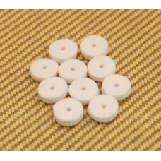 AP-0674-025 (10) White Strap Button Felt Washers For Guitar & Bass 