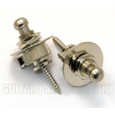 AP-0680-001 Quality Nickel S-Style Strap Locks & Buttons Fit Schaller