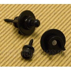 AP-0680-003 Quality Black S-Style Strap Locks & Buttons Fit Schaller