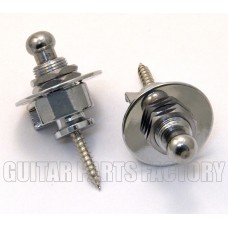 AP-0680-010 Quality Chrome S-Style Strap Locks & Buttons Fit Schaller