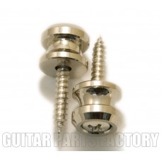 AP-0683-001 (2) Nickel Buttons & Screws for Strap Locks Schaller & Korea