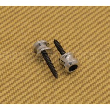 AP-0683-010 (2) Chrome Buttons & Screws for Schaller and Made in Korea Strap Locks