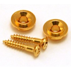 AP-0730-002 (2) Gold Vintage Style Round Guitar String Guides/Trees for Tele