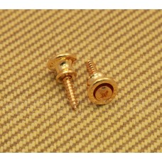 AP-6695-002 Gold Strap Buttons and Screws For Gibson Guitar or Bass 