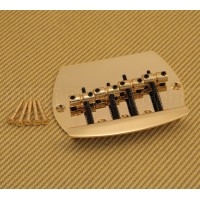 BB-MM4-G Gold 4-String Music Man Style Bass Bridge w/ Mounting Screws