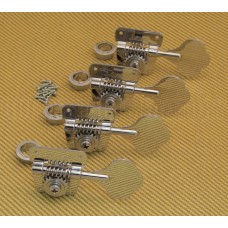 BMFLC 4Inline Schaller Bass Tuners Chrome Fender Style F-Series Cloverleaf