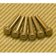 BP-001-BR (6) Large Acoustic Brass Bridge Pins