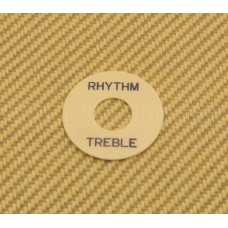 DR-003-02 Cream Rhythm/Treble Switch Ring Black Lettering