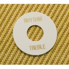DR00WG White Rhythm/Treble Switch Ring Bold Gold Lettering