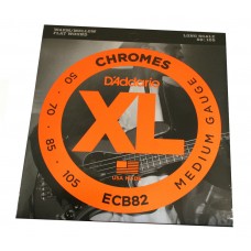 ECB82 D'Addario Chromes Medium Guage Flatwound Bass Strings 50/105