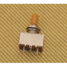 EP-4366-022 Import 3-Way Box Toggle Switch - Amber Tip for Guitar/Bass