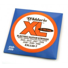 EXL110-7 D'ADDARIO 7-String Guitar XL .010-.059 Guitar Strings Extra Light