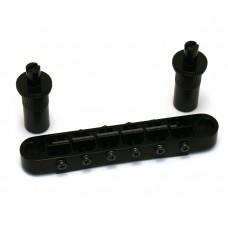 GB-0525-003 Gotoh Black Big Hole Tunematic Tune-O-Matic Guitar Bridge