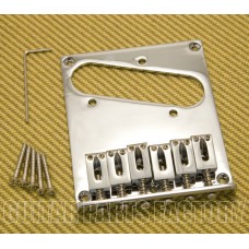 GB-TEC-C Chrome Modern Style High Mass Bridge for Fender Telecaster/Tele  