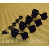 GB400BK-SET 4-Inline Black Bass Tuners w/ Mounting Hardware GB400BK-SET 4-Inline Black Bass Tuners w/ Mounting Hardware