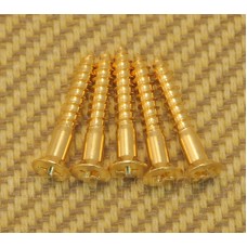 GS-0063-002 (5) Gold Mounting Screws for Tele Guitar Bridge