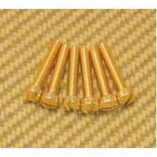 GS-5453-002 Set of 6 Gold USA Humbucker Guitar Pickup Pole Piece Screws 