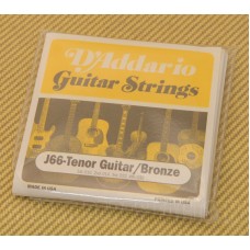 J66 D'Addario Tenor Guitar Strings 80/20 Bronze Wound