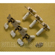 JC-59-NI Nickel Classical Guitar Strip Tuner Set with Butterfly Buttons