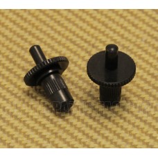 MB002-BK (2) M3 Nashville Style Black Tune-o-matic Guitar Bridge Studs & Wheels