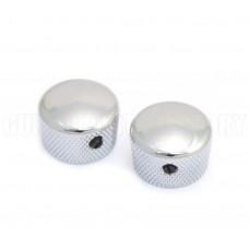 MK-0120-010 (2) Chrome Metal Cupcake Guitar/Bass Knobs