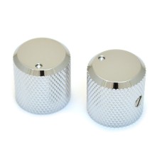 MK-3330-010 Chrome Dot Barrel Knobs for Bass/Guitar