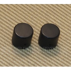 MK-B04-644 Black Metal Flat-Top Knobs for Guitar or Bass Solid Shaft Pots