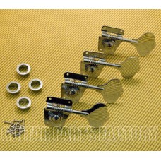 P2682 Ping Open Gear Chrome F-style for Fender and Squier Bass Machine Heads Set 0f 4 