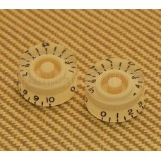 PK-0130-028 (2) Cream Speed Knobs For Gibson® USA & CTS Split Shaft Pots