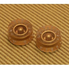 PK-0130-032 (2) Gold Speed Knob Set Guitar Bass 1-10 24 Spline