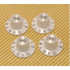 PK-0140-USAW Silver/White Witch Hat Knob Set for USA/CTS 