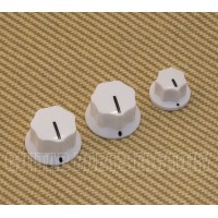 PK-0174-025 Vintage Style White Jazz Bass Knobs