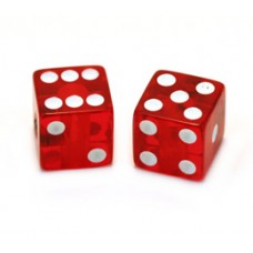 PK-3250-067 Transparent Red Dice Knob Set