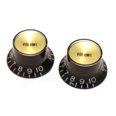 PK-3294-023 Reflector Volume Knobs Black/Gold for Gibson