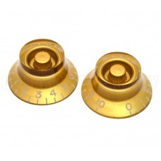 PK-MBI-G (2) Gold Metric Bell Knobs for Import Guitars