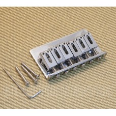 SB-015-C Hardtail Through-Body Guitar Bridge/Modern Saddles Chrome w/ Mounting Screws