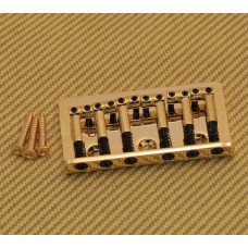 SB-0190-002 Gold Universal Top Load Hardtail Guitar Bridge