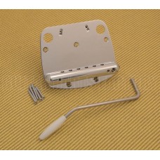 SB-0224-010 Chrome Tremolo Tailpiece for Mustang Guitar and Tremolo Arm White Tip